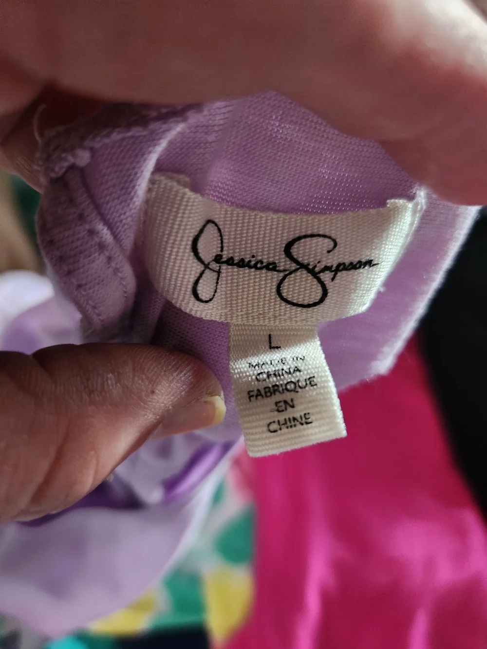 Jessica Simpson Girls Light Pink Pajama Nightgown with Fanny Pack Print
